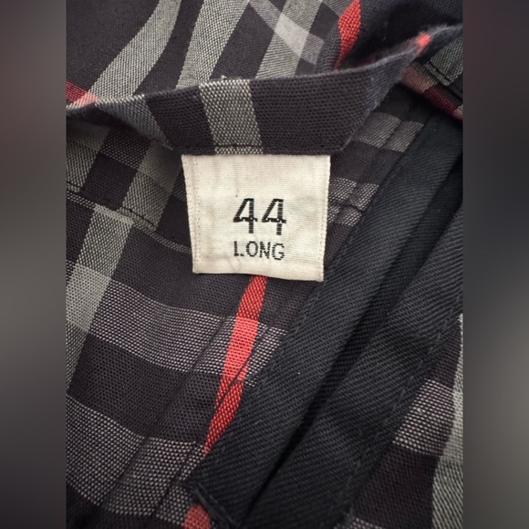 Vintage Burberrys Navy Trench Coat 44 Long Removable Wool Liner - Picture 9 of 10